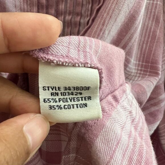 Caffe Marrakech Pink Plaid Blouse - Picture 6 of 8